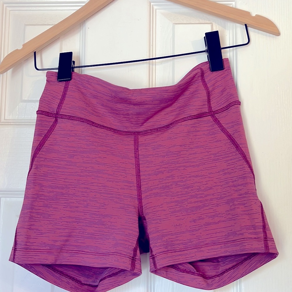 Outdoor Voices shorts like new!! Small biker style workout shorts pink/purple